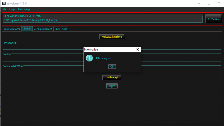 s recommended to create the keystore file wiht JDK Baru, Download Apk Signer Android (Apk Signing Tool)