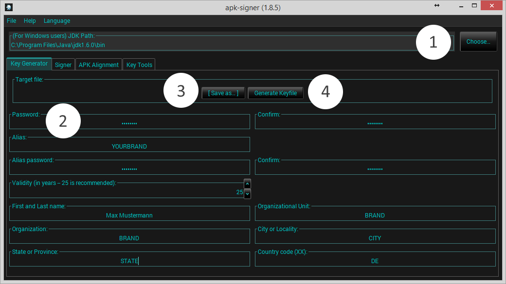 s recommended to create the keystore file wiht JDK Baru, Download Apk Signer Android (Apk Signing Tool)